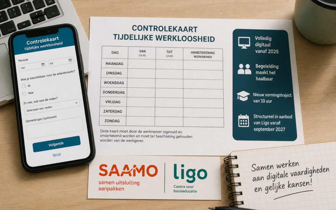 Vormingstraject rond elektronische controlekaart tijdelijke werkloosheid opgenomen in aanbod partner